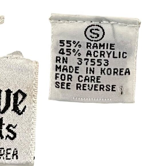 Exclusive Imports Hand Knit Womens Vintage Pink Blue Chunky Cable Knit Sweater S - Picture 15 of 16